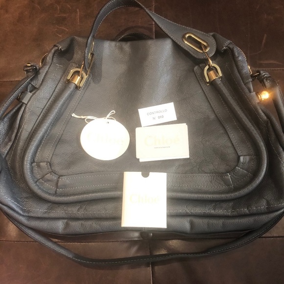 Chloe Paraty Leather Satchel in Black Fusain - Picture 2 of 7